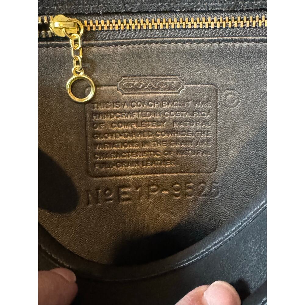 Vintage Y2K Coach Stewardess black leather crossbody bag 9525 adjustable strap - Picture 9 of 16